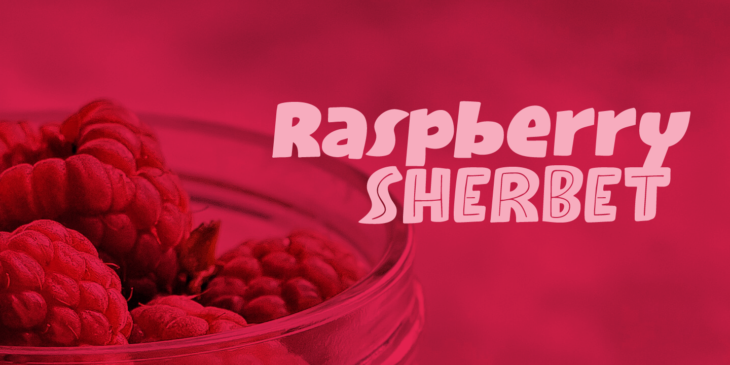 Example font Raspberry Sherbet #6